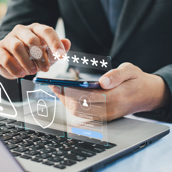 Cyber security and online data protection on internet. Firewall shield secure access system with lock icon. Cybersecurity privacy and account login and password 2 step verification authentication.